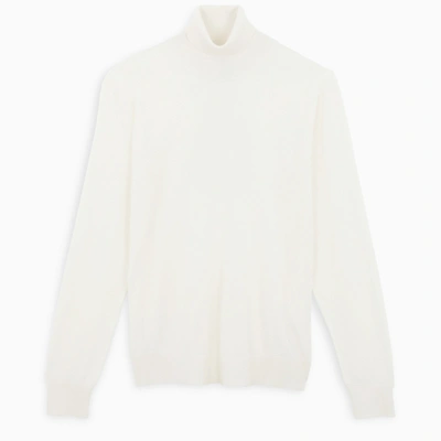 Dolce & Gabbana White Turtleneck Sweater