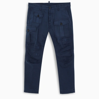 Dsquared2 Blue Cargo Trousers