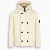 STONE ISLAND BUTTER COLOURED DOUBLE-BREASTED CARDIGAN FW20,7315557B8-H-STONE-V0035