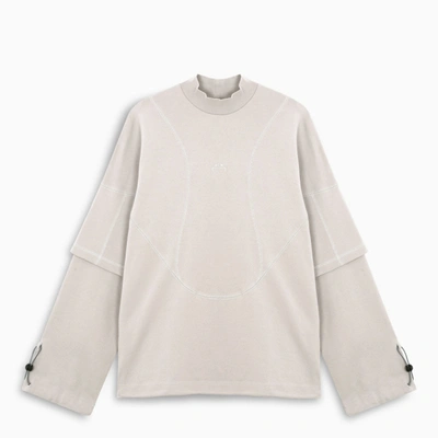 A-cold-wall* * Cement Coloured Oversize T-shirt In White