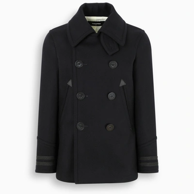 Dsquared2 Blue Wool Coat