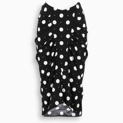 Art Dealer Black/white Polka Dots Skirt