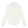 SAINT LAURENT IVORY SHIRT WITH OVERSIZED POINTED COLLAR,568623Y059R-E-YSL-9601