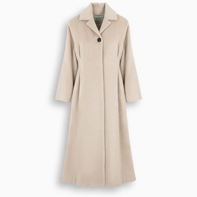 The Loom Ivory Single-breasted Coat In White