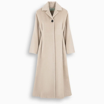 Theloom Ivory Single-breasted Coat In White