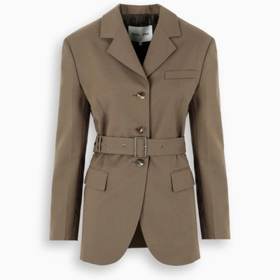Moon Choi Belted Single-breasted Jacket In Beige