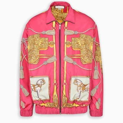 Gucci Oversize Printed Bomber Jacket In Red