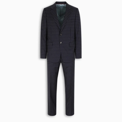 Gucci G Print Single-breasted Suit In Blue