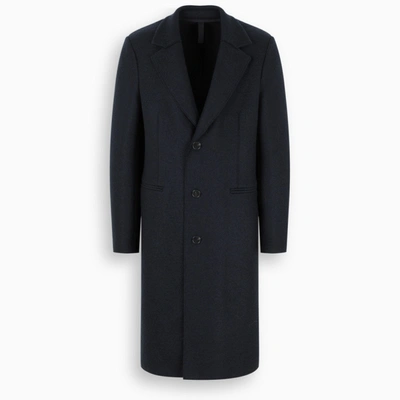 Harris Wharf London Blue Single-breasted Coat