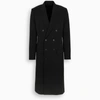 BALENCIAGA BLACK DB FITTED COAT,642223TGT10-H-BALEN-1000