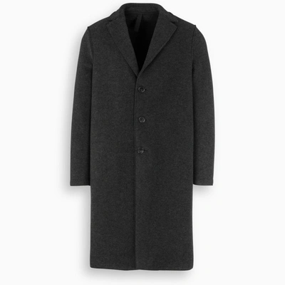 Harris Wharf London Anthracite Over Coat In Grey