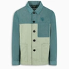 LOEWE ELN GREEN BICOLOR WORKWEAR JACKET,H2108304IBCO-G-LOEW-4100