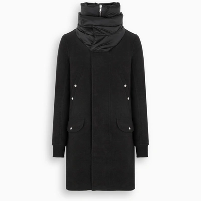 Rick Owens Tech & Twill Padded Parka In Black