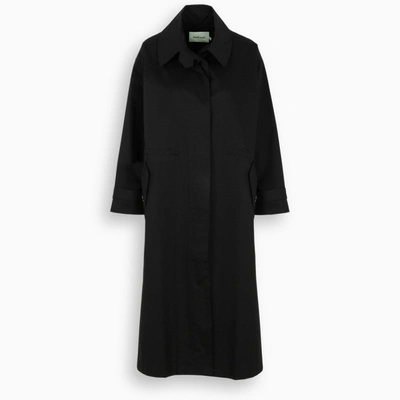 The Loom Black Cotton Trench Coat