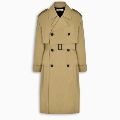 Saint Laurent Camel Oversize Trench In Beige