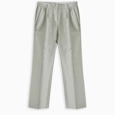 Max Mara Green Shantung Trousers