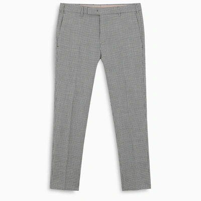 Pt01 Forward Houndstooth Skinny Trousers In Black