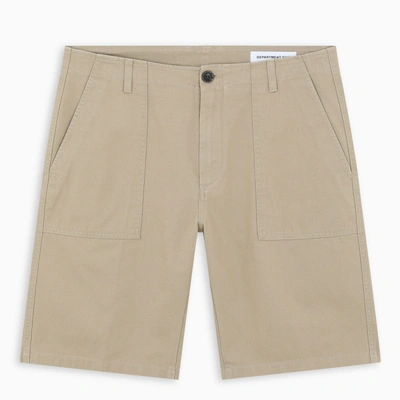 Department 5 Beige Cotton Bermuda Shorts
