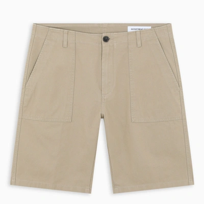 Department Five Beige Cotton Bermuda Shorts