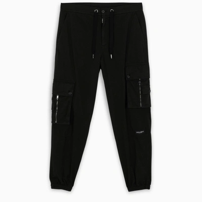 Dolce & Gabbana Black Garment-dyed Jogging Pants