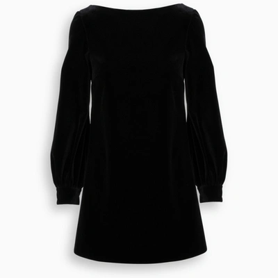 Gucci Back Bow Mini Dress In Black