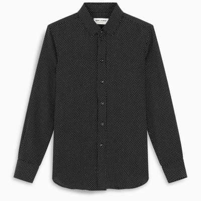 Saint Laurent Black Polka Dots Shirt