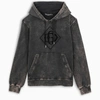 DOLCE & GABBANA FADED COTTON HOODIE WITH PRINT AND PATCH,G9TC6ZFU7DU-H-DOLCE-S9000