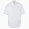 BALENCIAGA WHITE WRINKLED-EFFECT BOXY SHIRT,622241TIM31-G-BALEN-9000