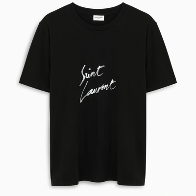 Saint Laurent T-shirt Crew-neck Short Sleeve In Black