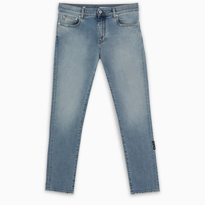 Off-white Light-blue Slim-fit Jeans