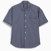 BALENCIAGA GREY AND WHITE STRIPED NAVY SHIRT,647652TJM23-I-BALEN-8468