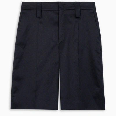Prada Blue Cotton Bermuda Shorts