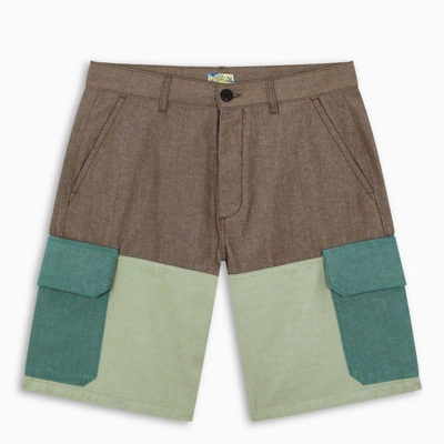 Loewe Eln Brown And Green Shorts