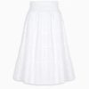 PRADA WHITE FLARED SKIRT,P149QR1UCX-G-PRADA-F0009