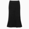 Bottega Veneta Brown Rib Distorted Mid-length Skirt In Black