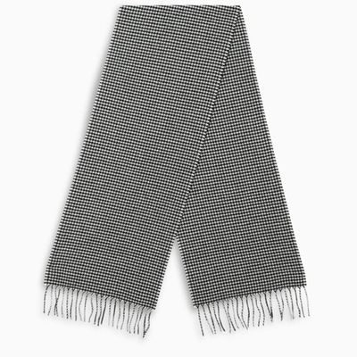 Destin White/black Houndstooth Scarf