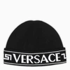 Versace Wool Hat In Black