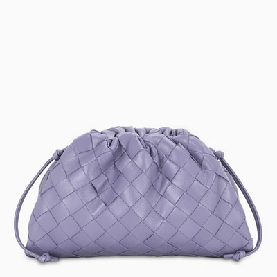 Bottega Veneta Lavander Intrecciato Leather The Mini Pouch Bag In Purple