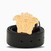 VERSACE BLACK/GOLD LOGO BELT,DCU4140DVTP1-I-VERSA-D41OH