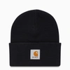 Carhartt Blue Logo Patch Beanie In Blue