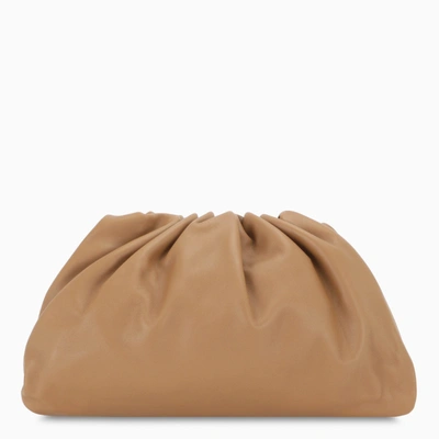 Bottega Veneta Teak-gold Pouch Bag In Brown