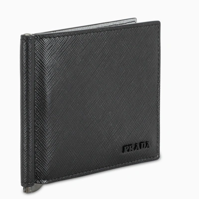 Prada Black Leather Wallet With Degradé Effect