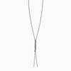 Emanuele Bicocchi Silver Crochet Y-shaped Necklace In Metal