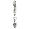 Emanuele Bicocchi Sterling Silver Single Skull Hoop Earring In Metal