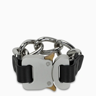 1017 A L Y X 9sm Silver-tone Buckle Bracelet In Black
