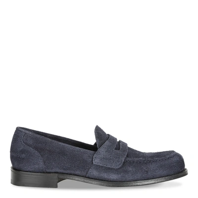 Church's Beffcote Navy Suede Loafer In Blue