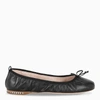 MIU MIU BLACK ROUND TOE BALLERINAS,5F916C005038-G-MIU-F0002