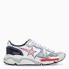 GOLDEN GOOSE SILVER, RED AND BLUE RUNNING SOLE SNEAKERS,G36MS963.O8LN-G-GOLDE-O8