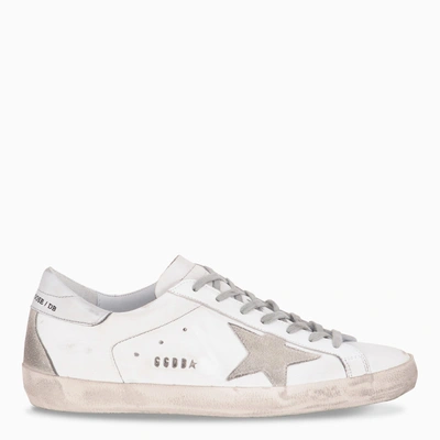 Golden Goose White, Grey And Silver Superstar Trainers