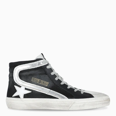Golden Goose Black And White Slide High-top Trainers